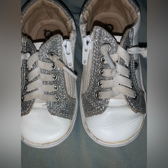Old Soles Boutique GG brand girls GLITTER tennis shoes sneakers size 22 us 6 - Picture 7 of 15